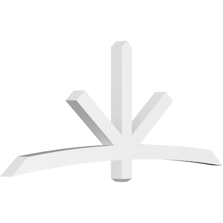 Ekena Millwork Alberta Architectural Grade PVC Gable Bracket, 84"W x 35"H x 4"D x 4"F, 10/12 Pitch GBP084X35X0404ALB00